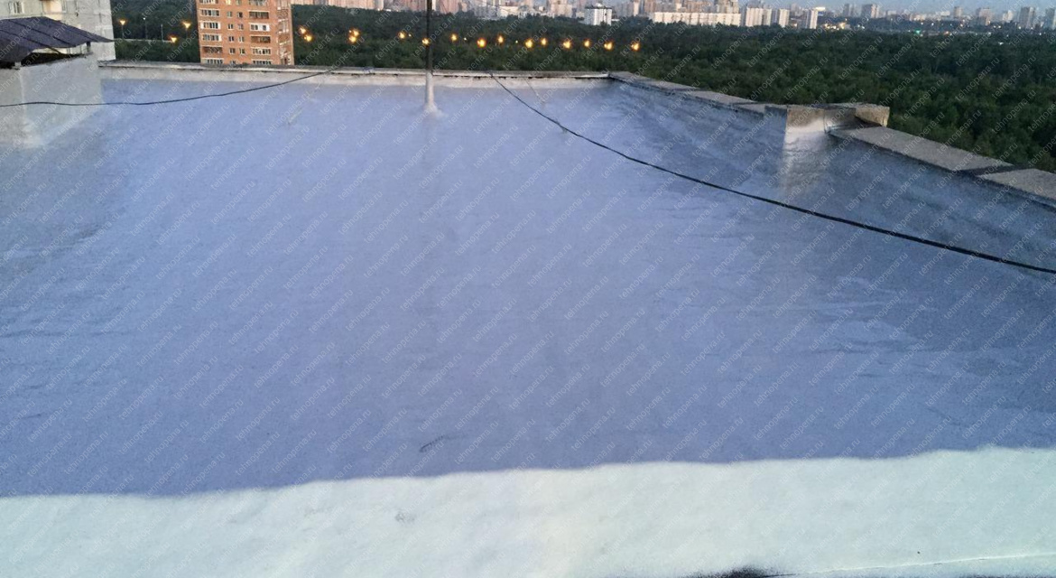 Ремонт плоской кровли полимочевиной