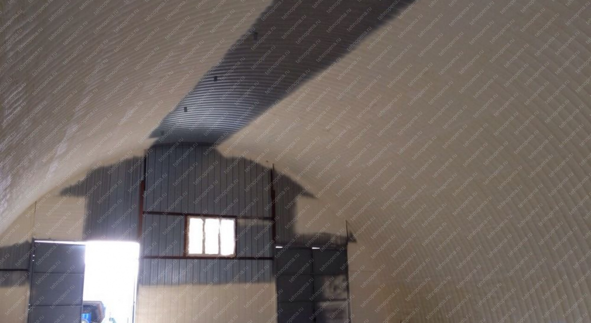 Утепление металлического ангара ппу