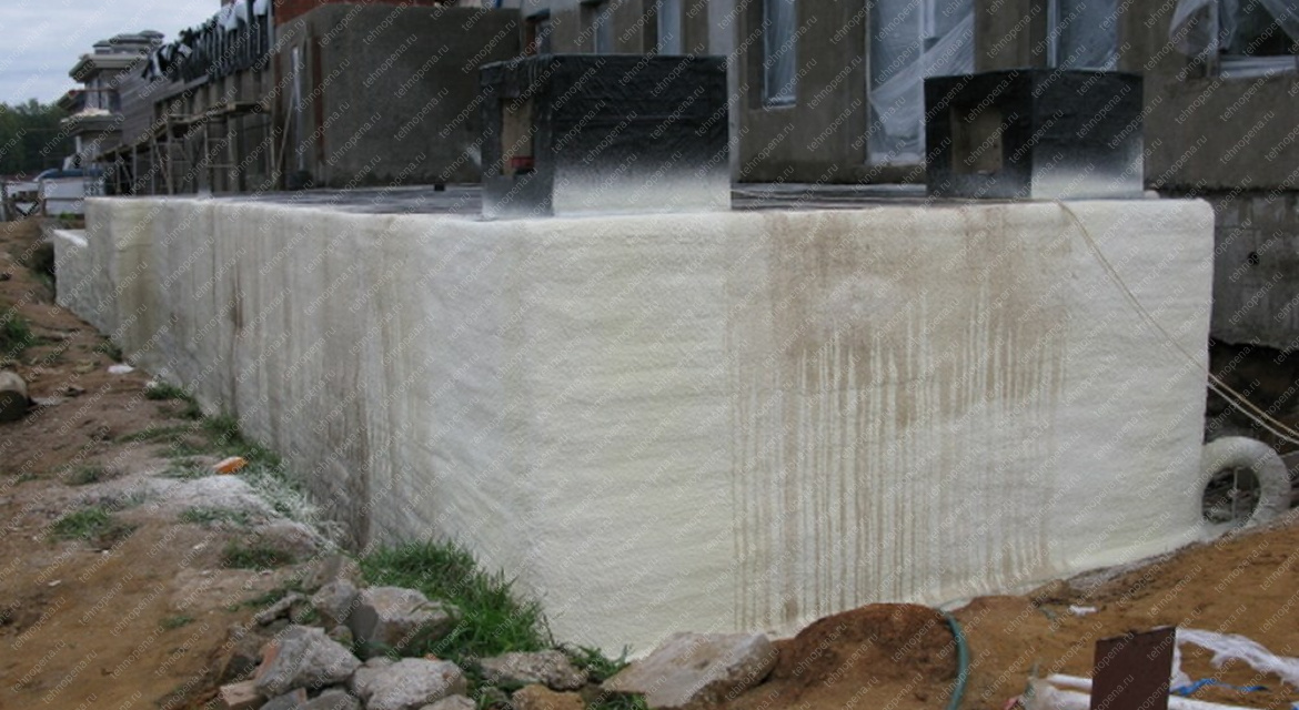 Теплоизоляция фундамента пенополиуретаном