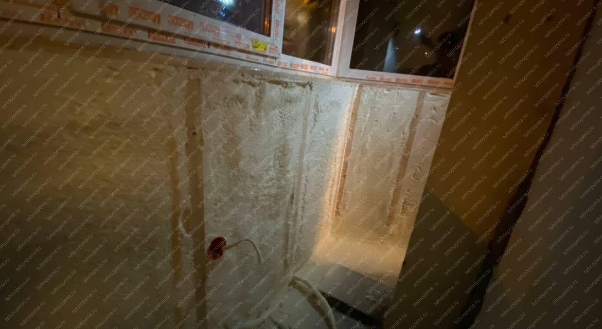 Утепление балконов ППУ, СНТ Радуга